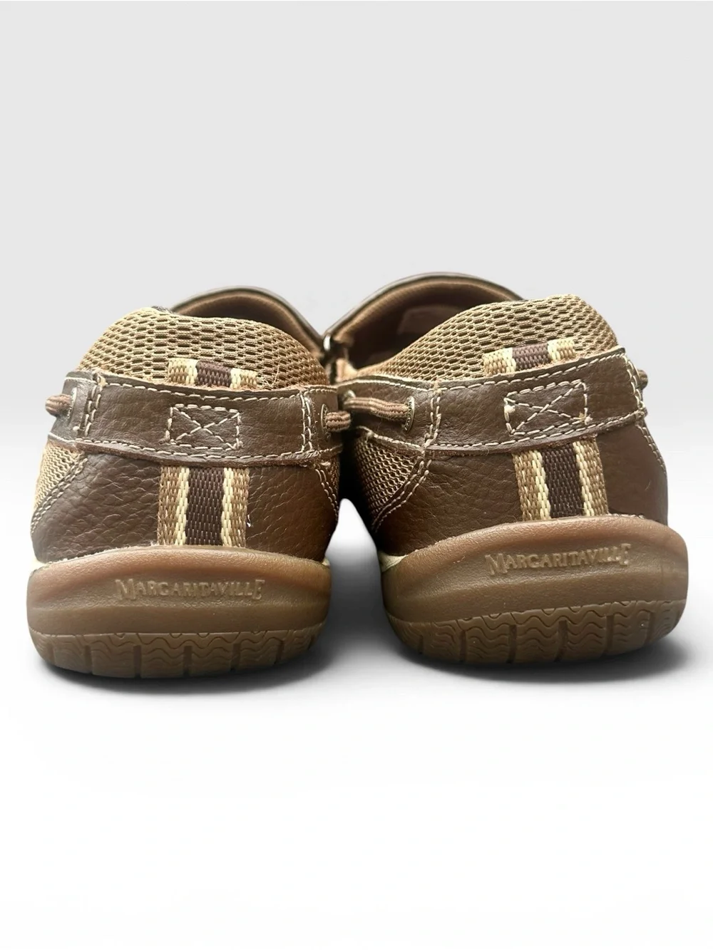 Margaritaville Men's Dark Brown Leather Slip-On Loafers